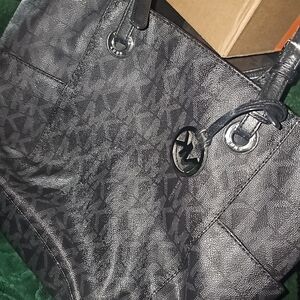 Michael Kors Black Patterned Tote